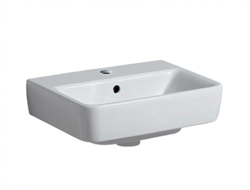 Geberit Renova Plan håndvask 450 x 320 mm m/hanehul og overløb, hvid